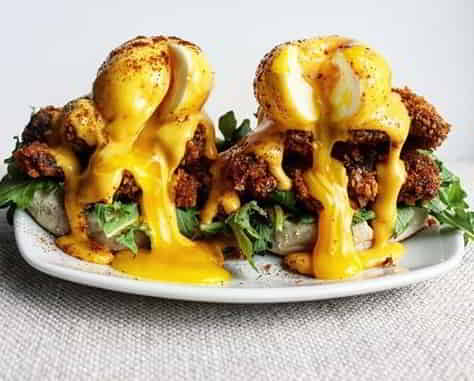 Fried Oyster Benedict With Spicy Hollaise