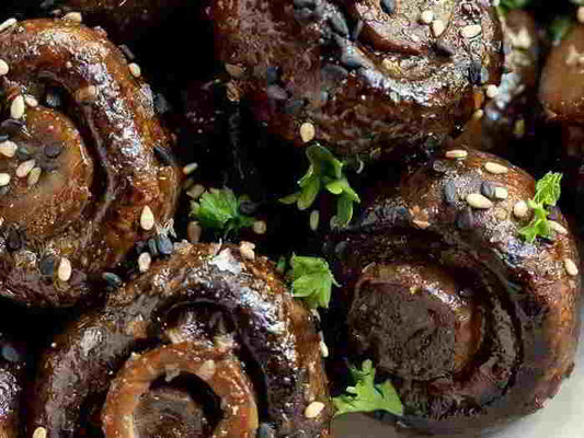 Ginger Soy Roasted Mushrooms