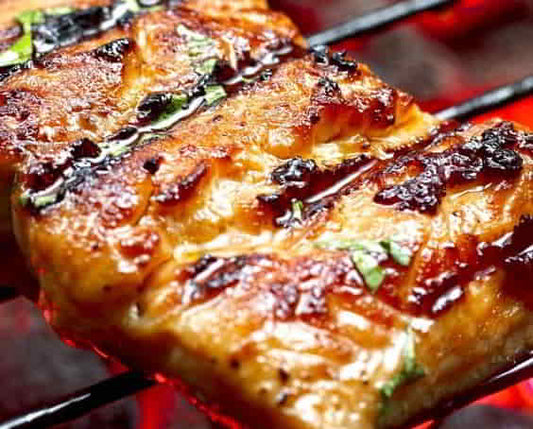 Glazed Grilled Salmon Fillets