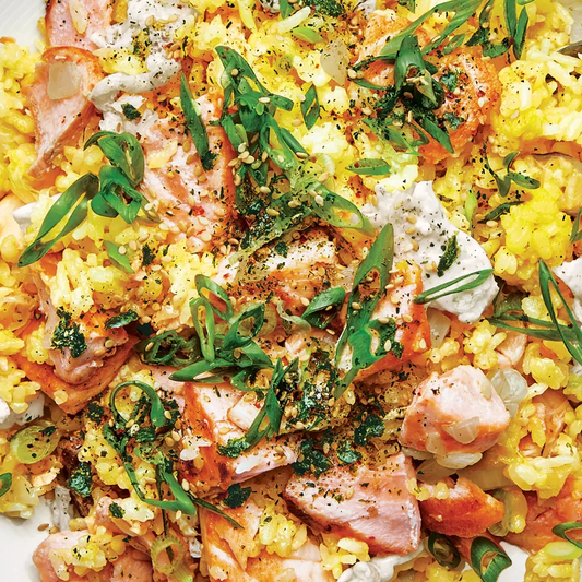 Golden Fried Rice with Salmon & Furikake