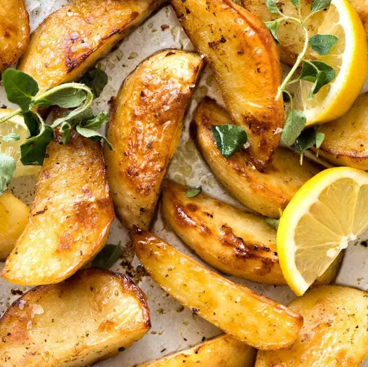 Greek Lemon Garlic Roasted Potatoes