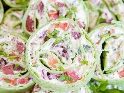 Greek Salad Pinwheels