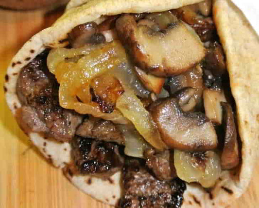 Greek Steak Pitas