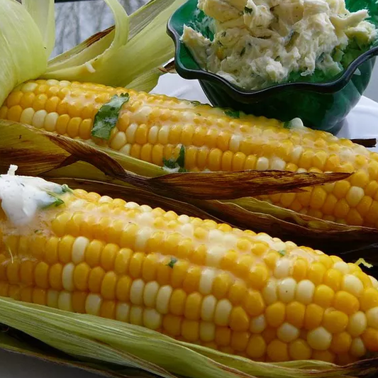 Grilled Corn with Coriander Lime Butter