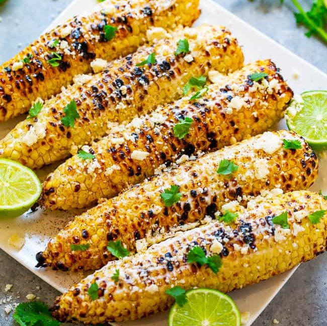 Grilled Mexican Street Corn (Elote)