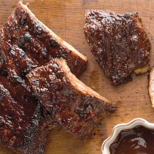 Grilled Molasses Pork Ribs