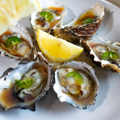 Grilled Oysters with Ponzu Sauce