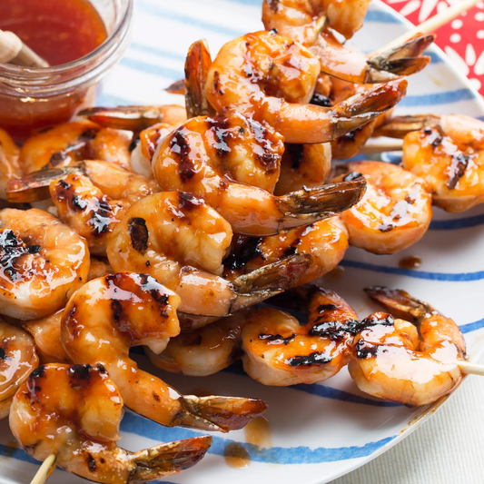 Grilled Shrimp with Ginger-Tomato Purée