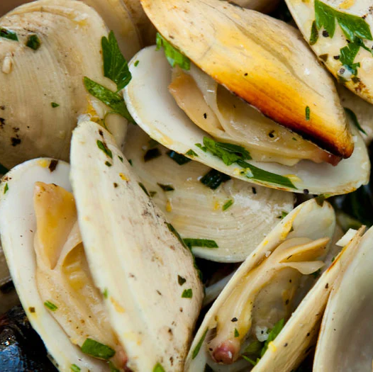 Grilled Tuatua with Lemon Butter – Sids Sauce