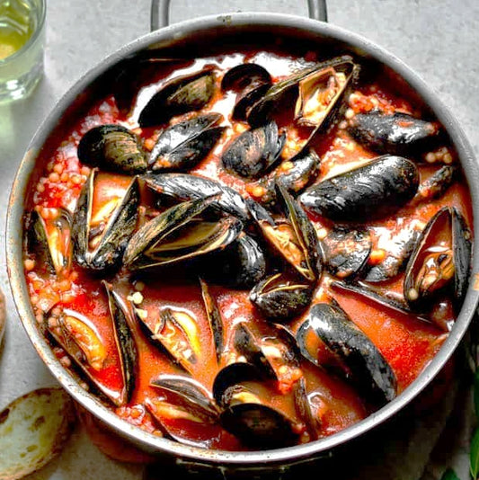 Gurnard with Tomatoes Mussels & Couscous