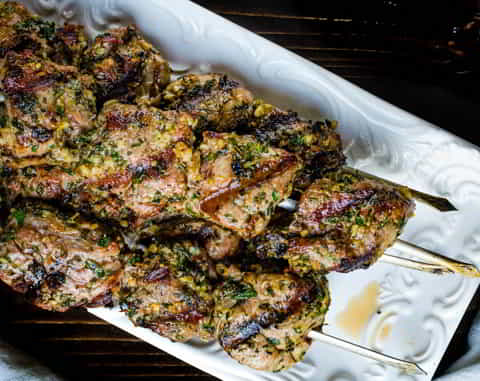 Herb-Crusted Lamb Kebabs