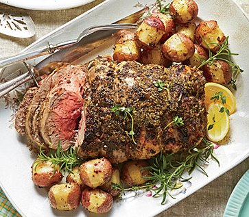 Herb-Roasted Boneless Leg of Lamb