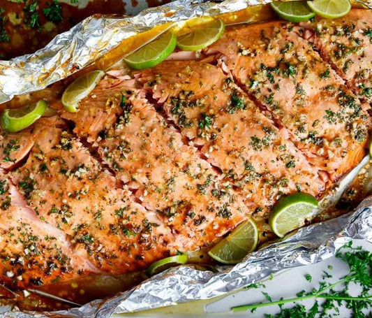 Honey Lime Garlic Butter Salmon