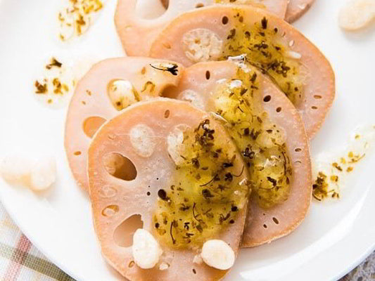Honey Lotus Root with Sticky Rice