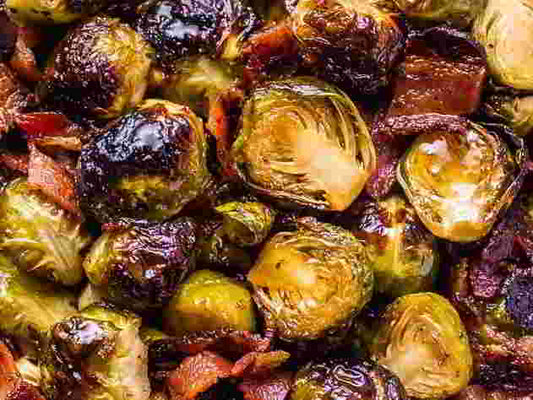 Honey Mustard Brussels Sprouts with Bacon