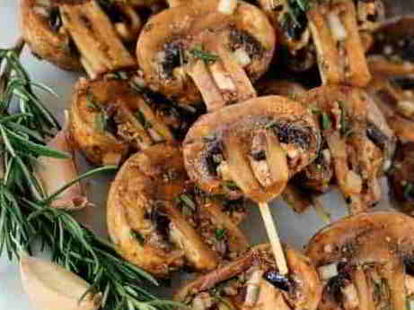 Keto Rosemary Grilled Mushrooms