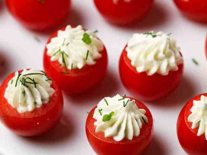 Keto Stuffed Cherry Tomatoes