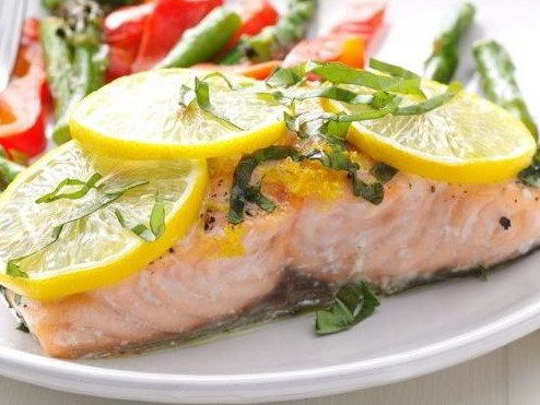 Lemon Salmon with Basil