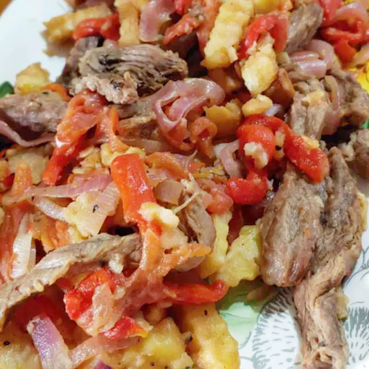 Chinese-Peruvian Beef Stir-Fry (Lomo Saltado)