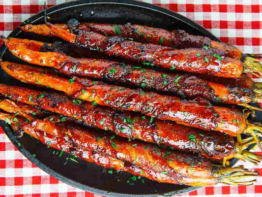Maple Glazed Bacon Wrapped Roasted Carrots