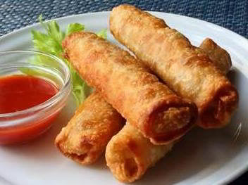 Mini Buffalo Chicken Egg Rolls