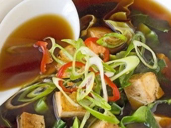 Miso Flavoured Broth with Marinated Tofu