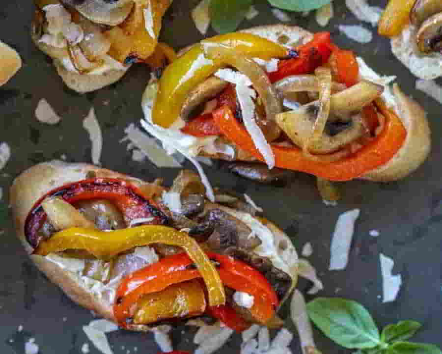 Mushroom Orange Pepper Canapés