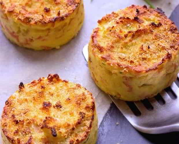 Oven Baked Mashed Potato Cakes
