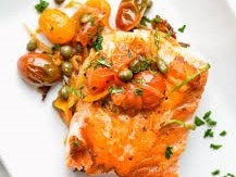 Pan-Roasted Salmon with Tomato Vinaigrette