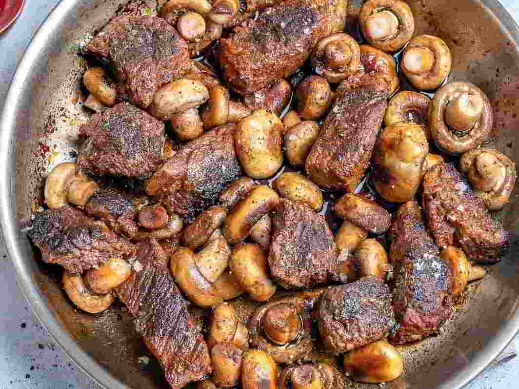 Pan Seared Mushroom Steak Bites