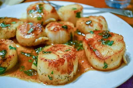 Pan Seared Scallops with Brown Butter Beer Sauce