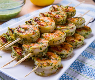 Pesto Grilled Shrimp