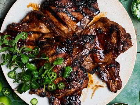 Pork Chops with Herbs & Jalapeños