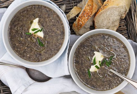 Portobello Mushroom & Smoky Bacon Soup