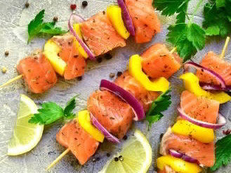 Raw Fish Skewers