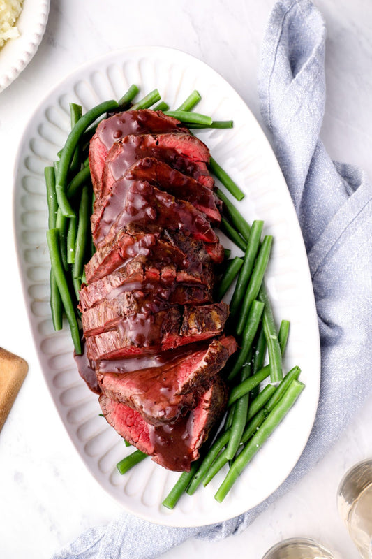 Beef Tenderloin with Red-Wine & Marrow Sauce