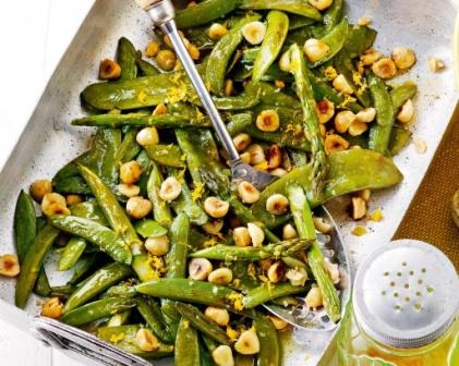 Roasted Peas with Orange Salt