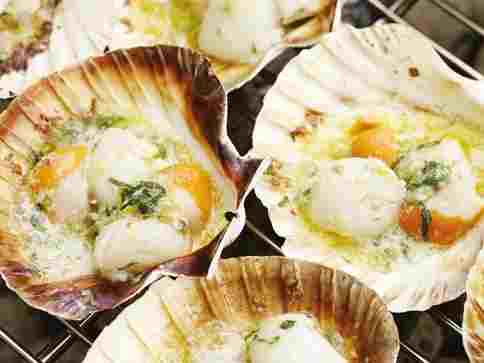 Roasted Scallops with Lemon Caper Butter