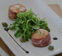Salmon Medallions with Herb Mousse