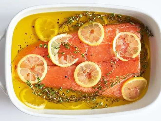 Salmon in Olive Oil With Lemon