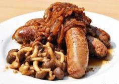 Sausages with Mushrooms
