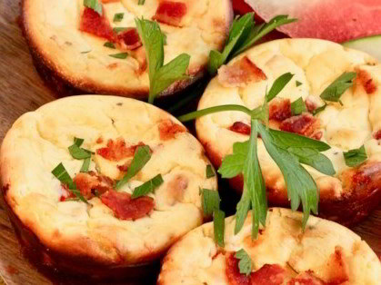 Savoury Breakfast Mini Cheesecakes