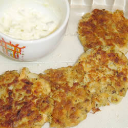Salmon Leek & Beer Fritters
