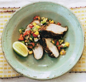 Chicken with Mango Red Onion Salsa