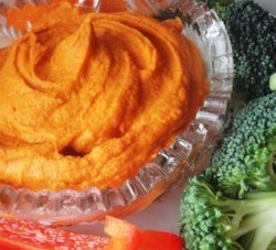 Spiced Sweet Roasted Red Pepper Hummus