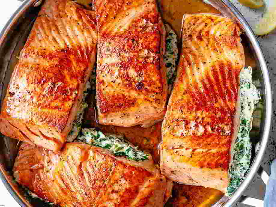 Spinach Stuffed Salmon