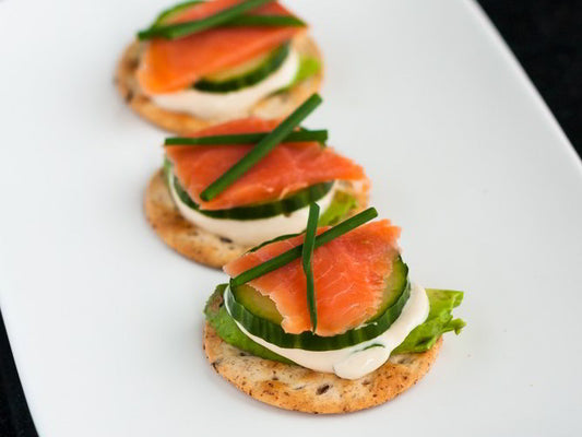 Sushi on a Cracker with Tamari Ginger Dip