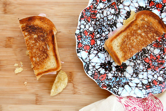 Toasted Sandwich with Gherkin & Potato Chips