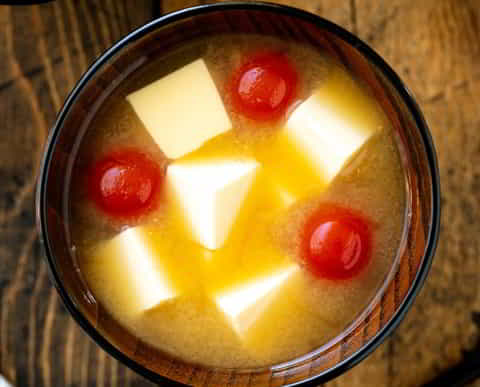 Tomato and Tofu Miso Soup