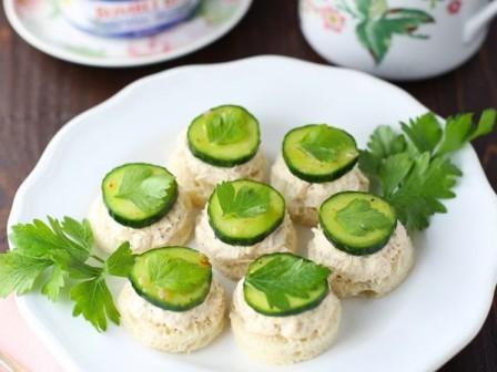 Tuna Cucumber Tea Sandwiches